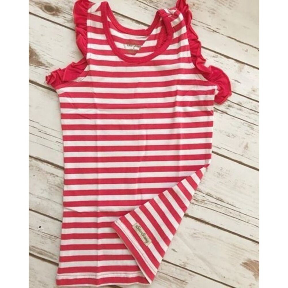 Sew Sassy Tropical Twist Ruffled Racer Size 6 NEW